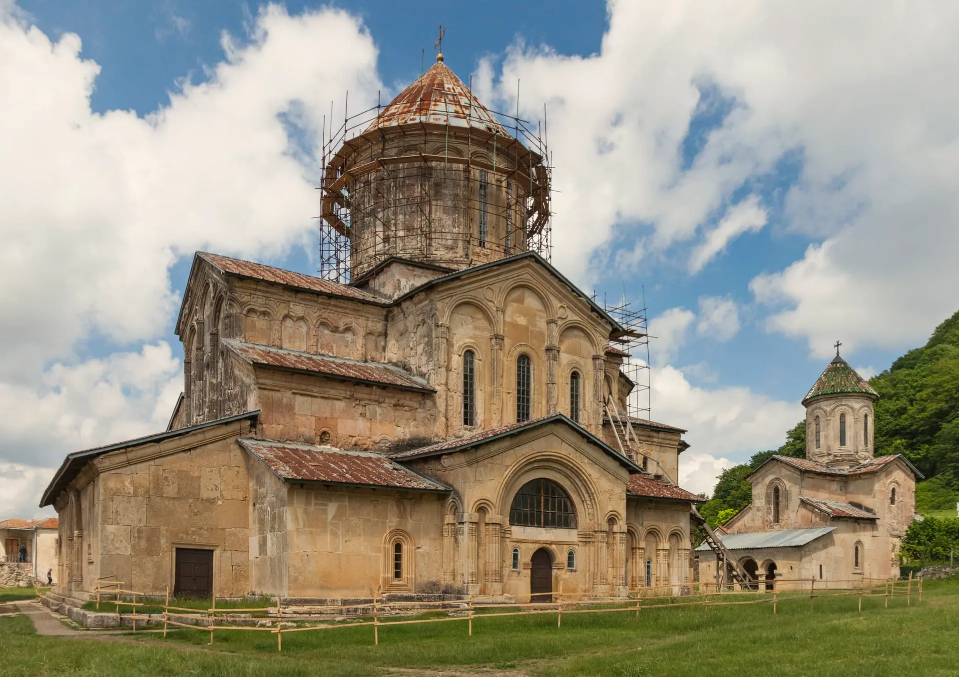 The main church of Gelati Monastery with a smaller church beside it